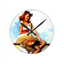 Vintager Retro Gil Elvgreen SeemannPin herauf Mädc