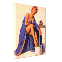 Vintager Retro Gil Elvgren Fuß-Wellness-CenterPin  Leinwanddruck