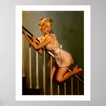 Vintager Retro Gil Elvgren klassischer Pin herauf  Posterdrucke