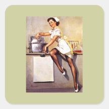 Vintager Retro Gil Elvgren KrankenschwesterPin her Sticker