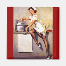Vintager Retro Gil Elvgren KrankenschwesterPin her Magnets