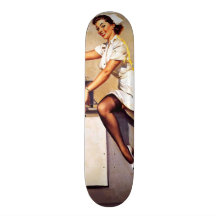 Vintager Retro Gil Elvgren KrankenschwesterPin her Personalisiertes Deck