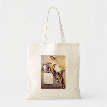 Vintager Retro Gil Elvgren KrankenschwesterPin her Tasche