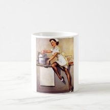 Vintager Retro Gil Elvgren KrankenschwesterPin her Tasse