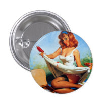 Vintager Retro Gil Elvgren PicknickPin herauf Mädc Anstecknadelbuttons