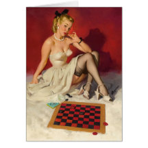 Vintager Retro Gil Elvgren Pin herauf Mädchen Karten