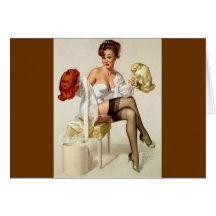 Vintager Retro Gil Elvgren Pin herauf Mädchen Karte