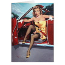 Vintager Retro Gil Elvgren Pin herauf Mädchen Karten