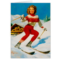 Vintager Retro Gil Elvgren Pin herauf Mädchen Karte
