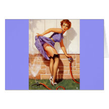 Vintager Retro Gil Elvgren Pin herauf Mädchen Grußkarte