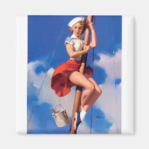 Vintager Retro Gil Elvgren Pin herauf Mädchen Magnets