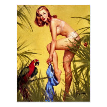 Vintager Retro Pinup-Kunst Gil Elvgren Pin herauf  Postkarten