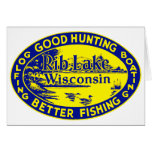 Vintager Rib See Wisconsin Grußkarten
