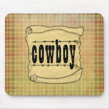 Vintager Rolle-Papier-Cowboy Mousepad