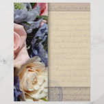 Vintager, romantischer Blumenentwurf Flyerdruck