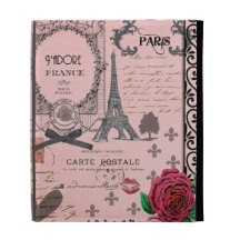 Vintager rosa Paris-Collage ipad Fall
