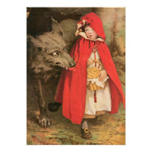 Vintager Rotkäppchen Jessie Wilcox Smith Individuelle Einladungskarte