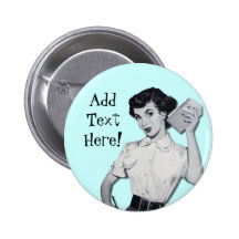 Vintager Sassy Sekretär Button