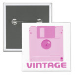 Vintager schlaffer rosa Knopf Button