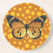 Vintager Schmetterling Bierdeckel