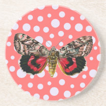Vintager Schmetterling Getränkeuntersetzer