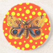 Vintager Schmetterling Getränkeuntersetzer