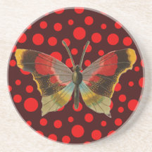 Vintager Schmetterling Untersatz