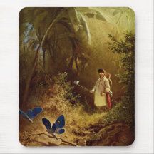 Vintager Schmetterlings-Fänger Mousepad