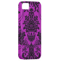Vintager schwarzer iPhone 5 damast des heißen Rosa iPhone 5 Etuis