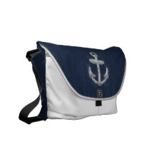Vintager Seeanker Kurier Tasche