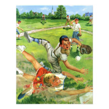 Vintager Sport Baseball, Kinderteam-Spielen Personalisierte Einladungen