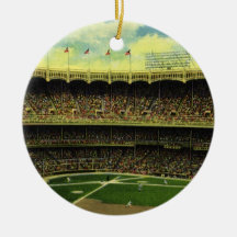 Vintager Sport, Baseball-Stadion mit Flaggen Ornamente