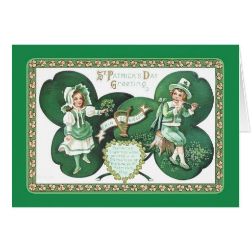 Vintager St Patrick Tag Grußkarten
