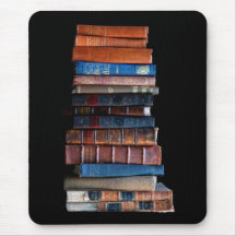 Vintager Stapel alte Bücher Mousepad