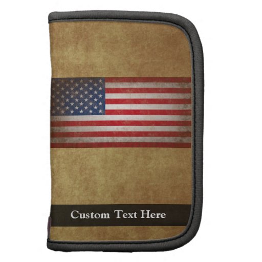 Vintager Text der amerikanischen Flaggen-w/Custom Mappen