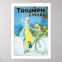 Vintager Triumph fährt Fahrrad-Plakat rad