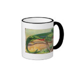 Vintager tropischer Vogel-Druck Teetassen