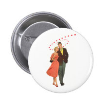 Vintager Valentine, der mit sich hin- und herbeweg Anstecknadel