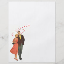 Vintager Valentine, der mit sich hin- und herbeweg Flyer