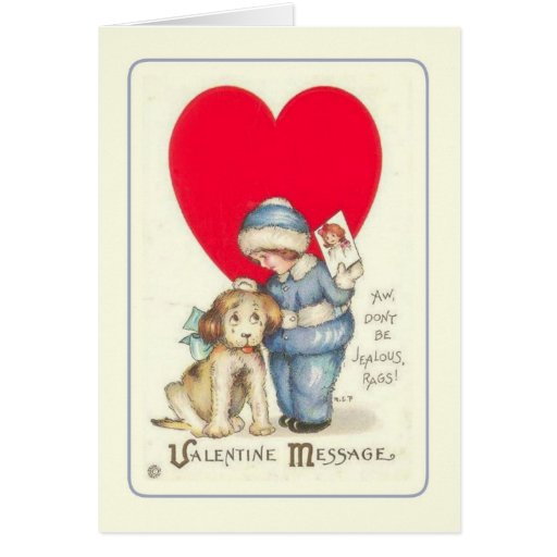 Vintager Valentine Grußkarten