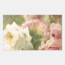 Vintager viktorianischer RoseWatercolor Sticker