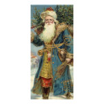 Vintager viktorianischer Weihnachtsmann mit Weihna Werbekarten