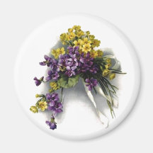Vintager violetter Blumenstrauß Kühlschrankmagnete