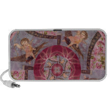 Vintager wahrer Liebe-Amor auf Vogel Notebook Speaker