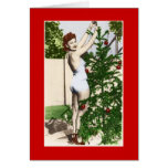Vintager Weihnachtsgruß Grußkarten