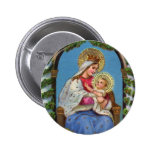 Vintager WeihnachtsJungfrau-Mary-Baby-Jesus-Knopf Anstecknadelbutton