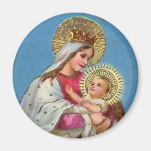 Vintager Weihnachtsmagnet Mary-und Baby-Jesuss Magnete