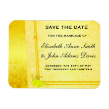 Vintager weißer Wein-Save the Date Magnet