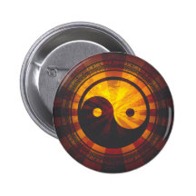 Vintager Yin Yang Symbol-Druck Anstecknadelbuttons
