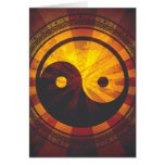 Vintager Yin Yang Symbol-Druck Karten